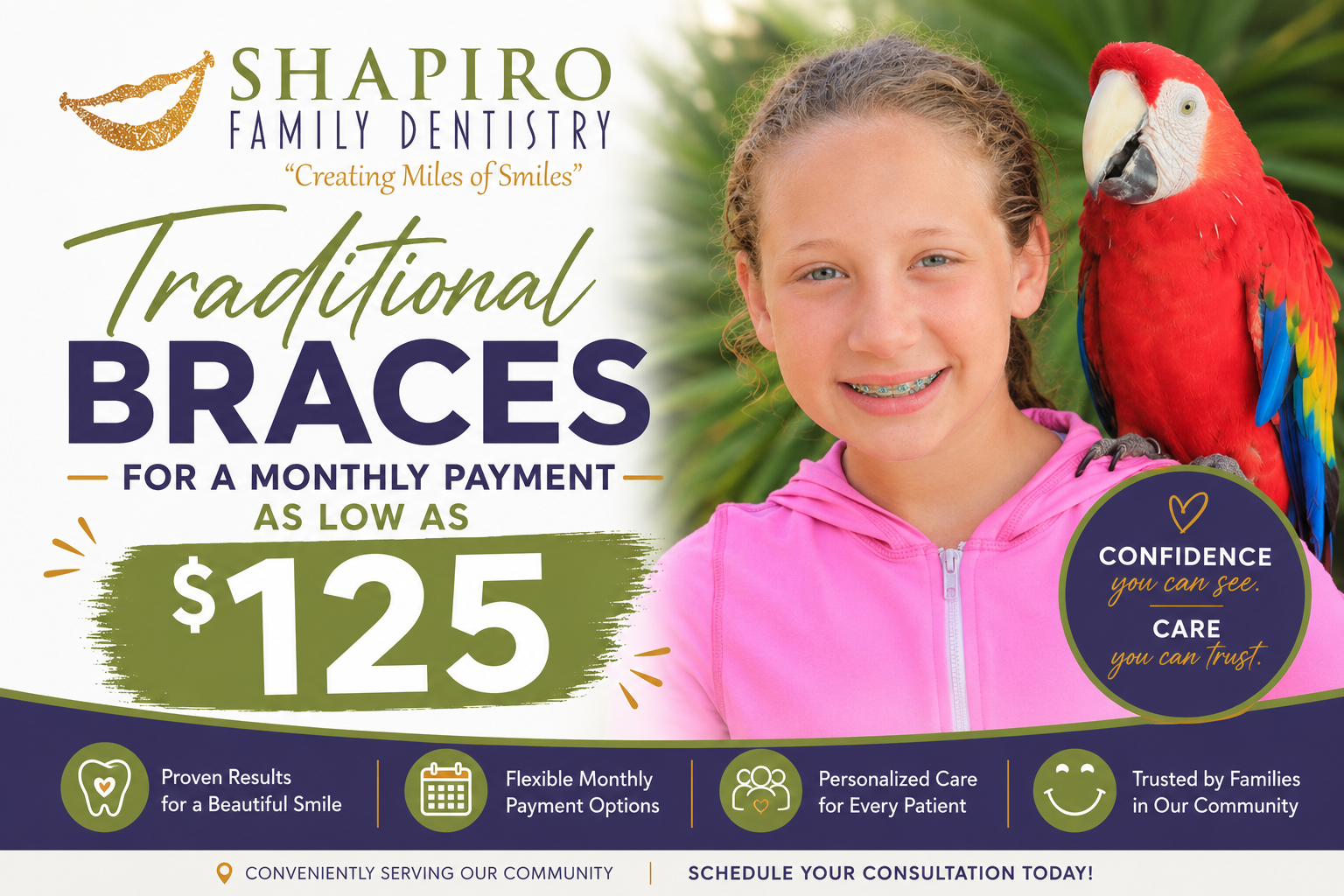 125 per month traditional braces special